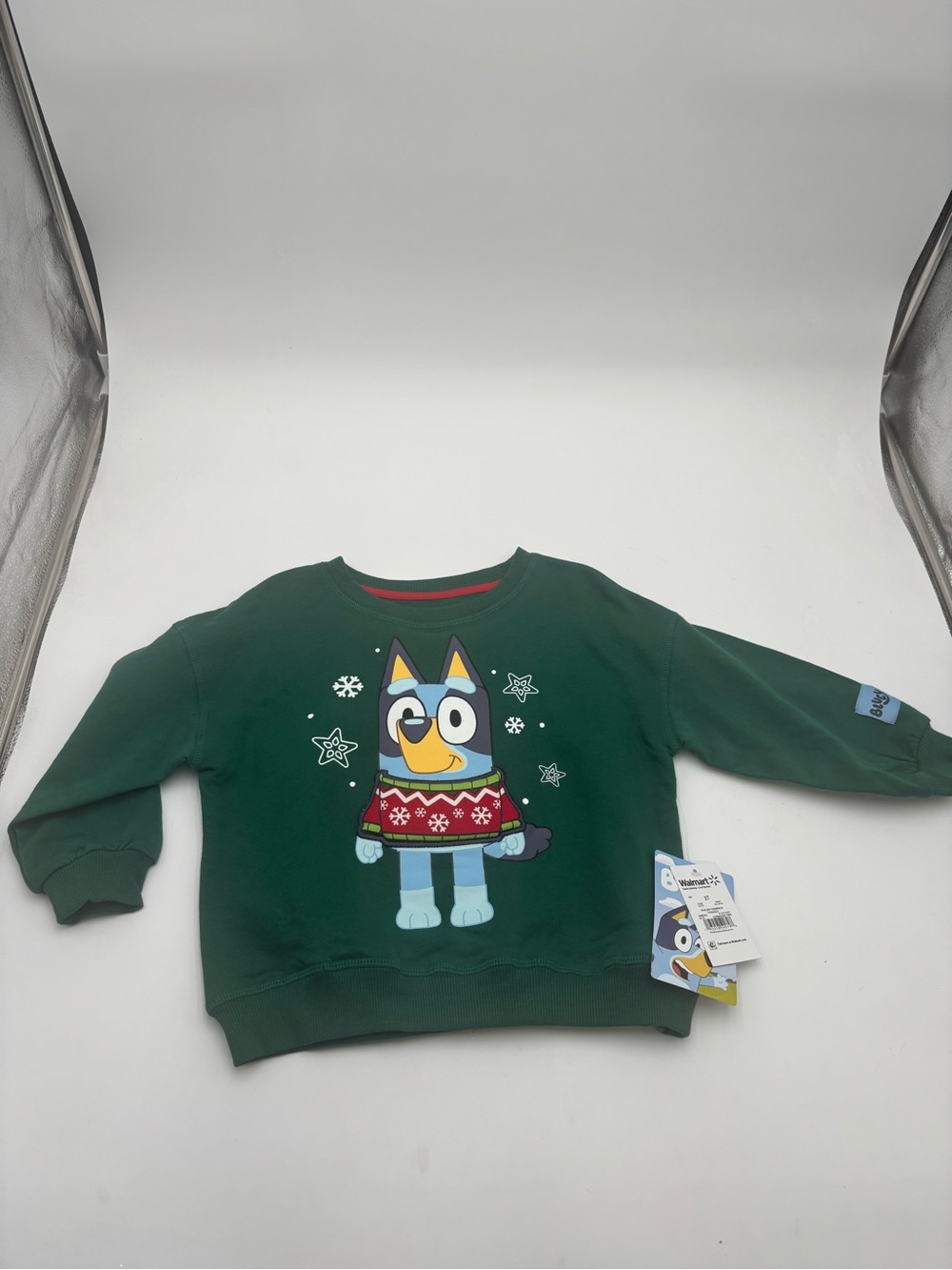 Bluey Kids' Green Holiday  Sweatshirt